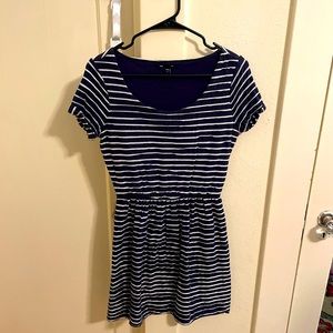 Gap Navy Blue Stripped Dress - Size small